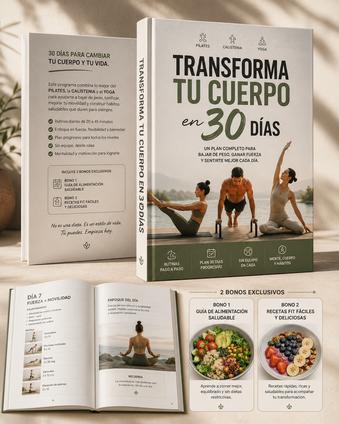 Transforma tu cuerpo en 30 días + 2 bonus de regalo!!🎁🎁